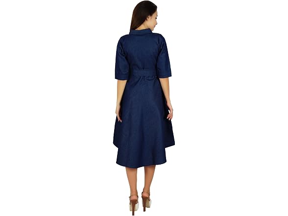 Bimba Women (10) Shirt Pockets Sleeve Casual Dress