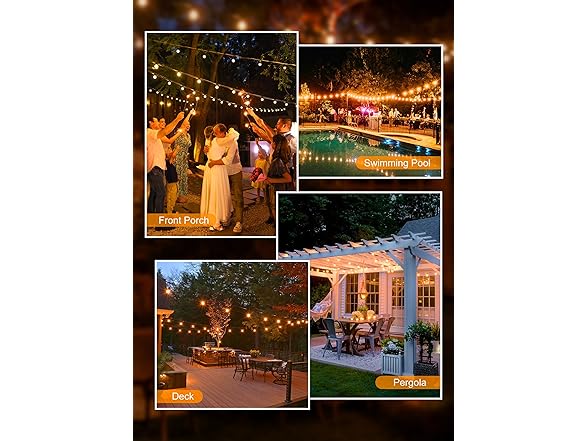 Brightown Outdoor String Lights, 200FT