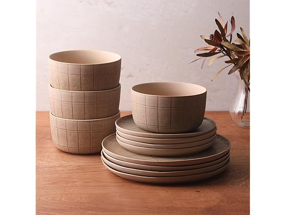 Gisbon Elite Butterwick 12 Piece Plates and Bowls Set