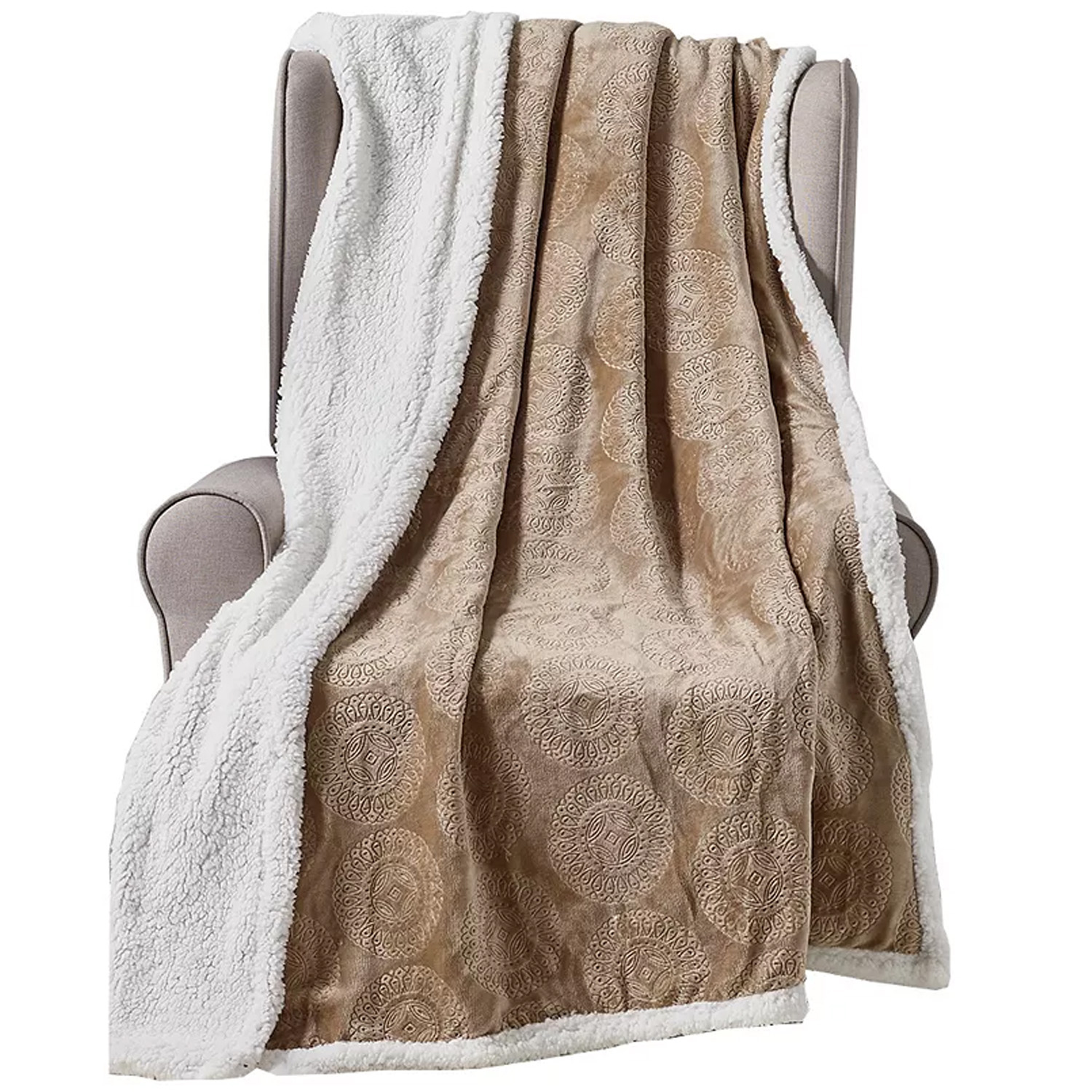 Luxury Home 50"x60" Caesar Sherpa Throw - Gallery 9