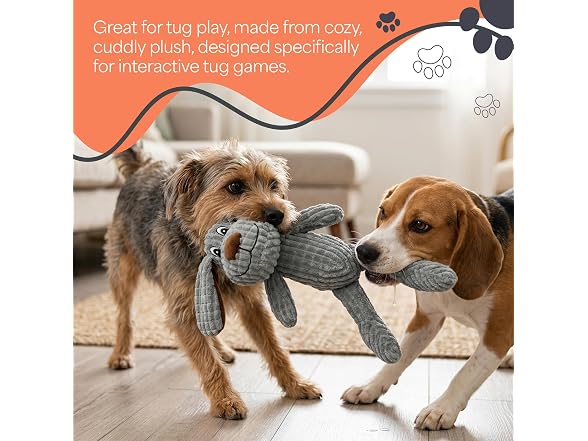 Bow Wow Pet 2 Pack Plush Dog Toy, Pixel Pup