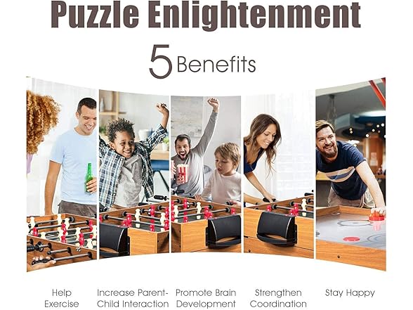 ARLIME 3 in 1 Multi Game Table 48''