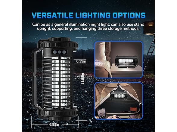 HeptaTree W1221 Portable Solar Powered Bug Zapper