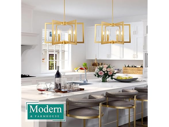 Bairth Gold Chandelier Farmhouse