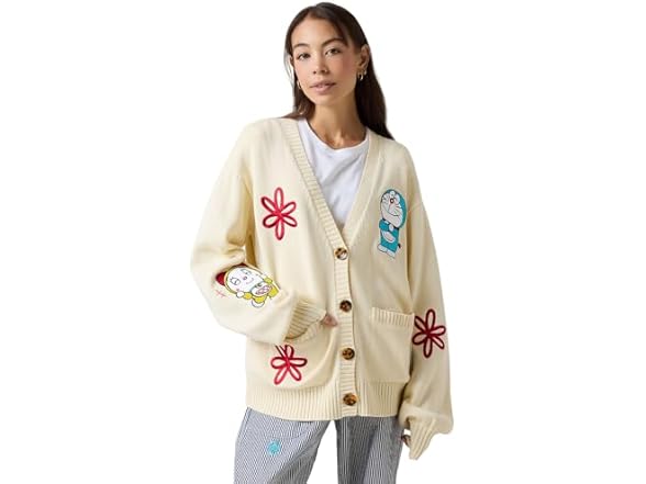 Samii Ryan Women Doraemon Friends Cardigan