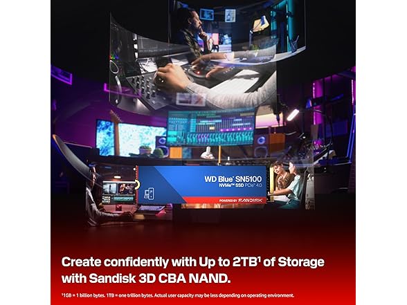 Sandisk WD Blue 4TB SN5100 NVMe SSD - M.2 2280,