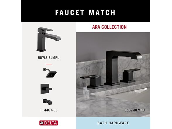 DELTA FAUCET 76450-BL Ashlyn Wall Mount