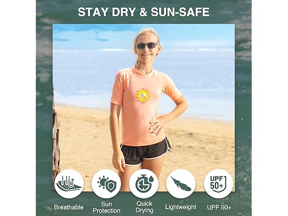 Kanu Surf Karlie Rash Guard UPF 50+ Sun Swim Shirt