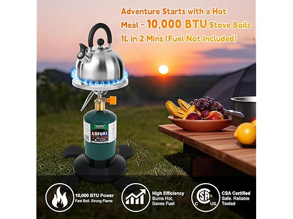 LOFUKI Portable Propane Stove for Camping