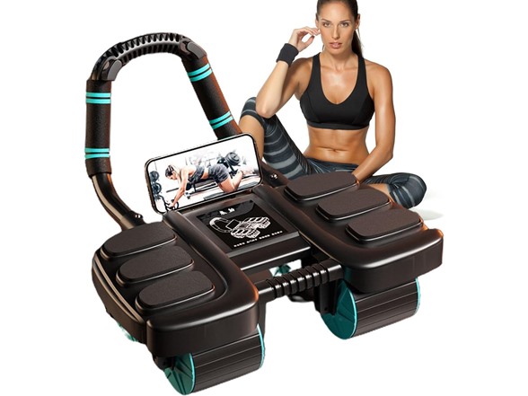 Automatic Rebound Ab Roller 4-Wheel