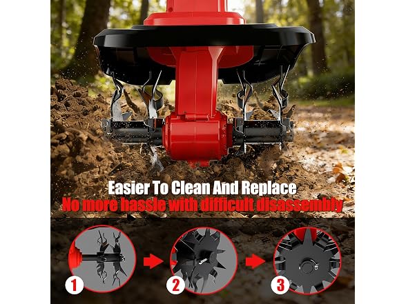 DEVTBLUN Tiller Cultivator Red