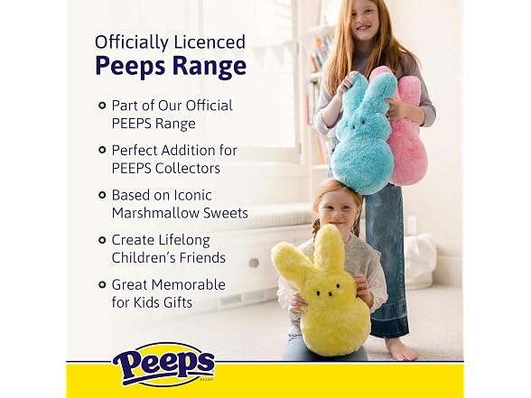 15" Green Shaggy Bunny Peeps Plush