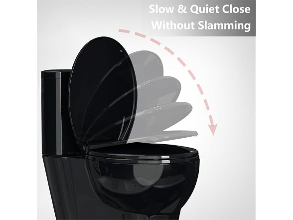 OUTLANE Elongated Toilet Seat, Slow Close