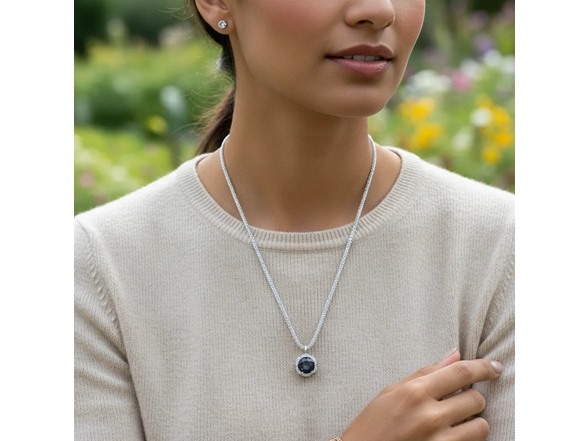 Rainbow Moissanite Diamond Necklace