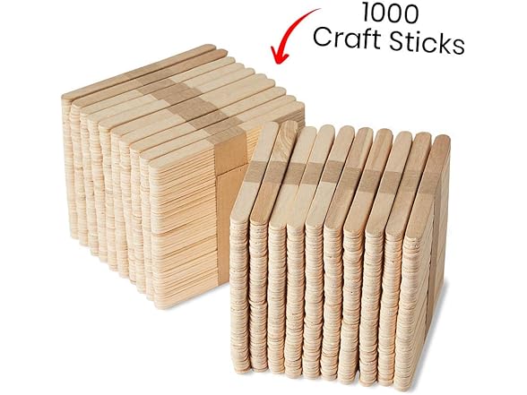 hand2mind Natural Wood Craft Sticks