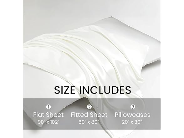 Revdomfly 4 Pcs Queen Satin Sheets
