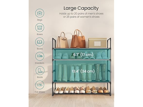 SONGMICS Shoe Rack, 5-Tier