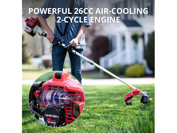 AMERISUN Gas Weed Trimmer 26cc, 2 in 1