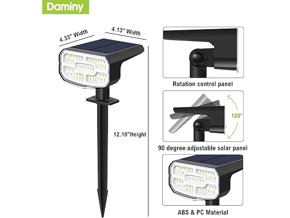 DAMINY RGB Solar Spot Lights