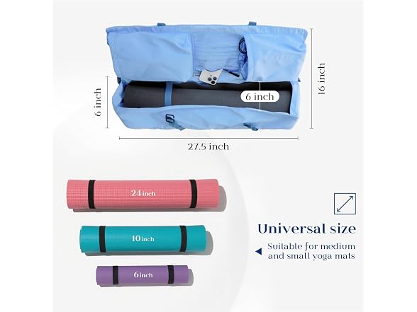 Tumaz Padded Yoga Mat Bag Powder Blue