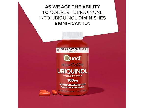 Qunol Mega Ubiquinol CoQ10 100mg 240 Softgels