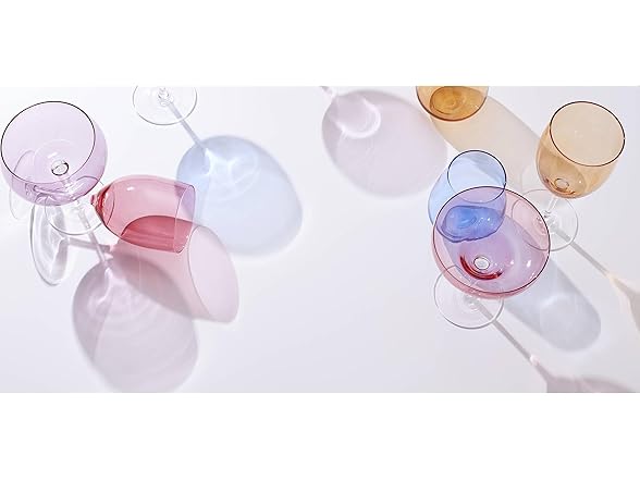 Oneida True Colors Stemless Wine Glasses, Set Of 4