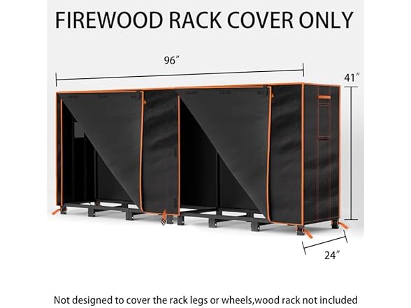 GREENER 8FT Firewood Rack Cover