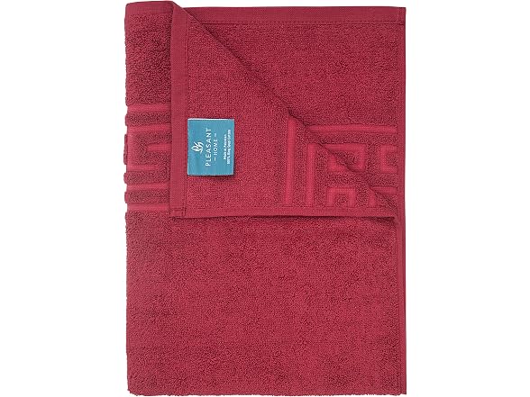 Pleasant Home 4 Pack Bath Towels Set, Greek Key