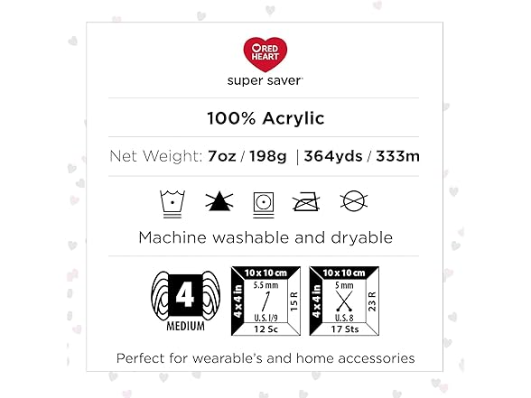 RED Heart E300.3972 Super Saver Yarn, Mulberry Mix