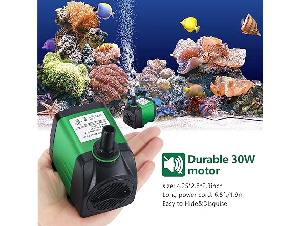 CWKJ Fountain Pump, 550GPH(30W 2200L/H)