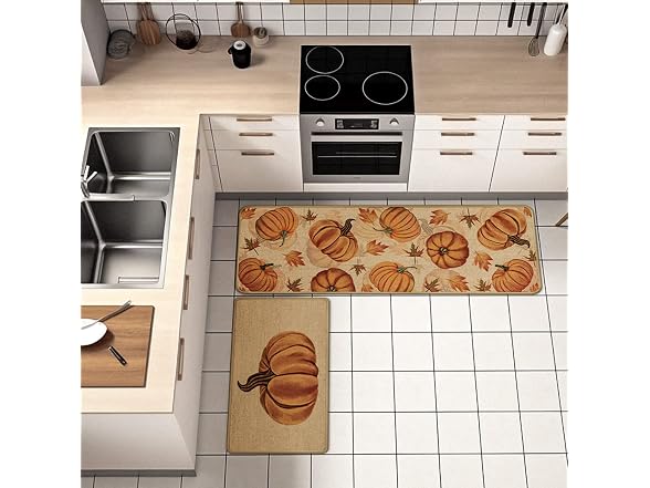 Fall Kitchen Mats Set of 2
