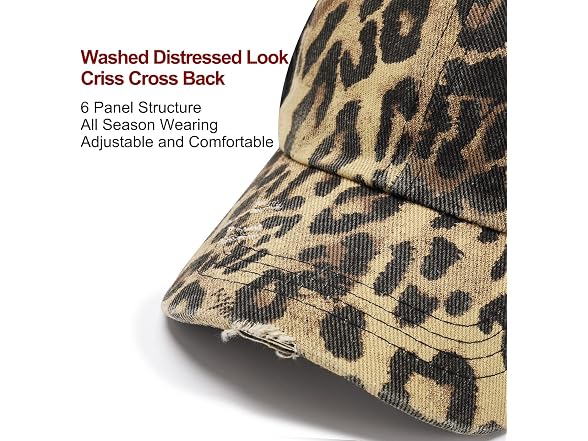 Bocianelli Women (OS) Criss Ponycap B-blackleopard