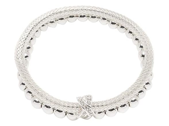 Nine West Women's 2 Row Stretch Bracelet