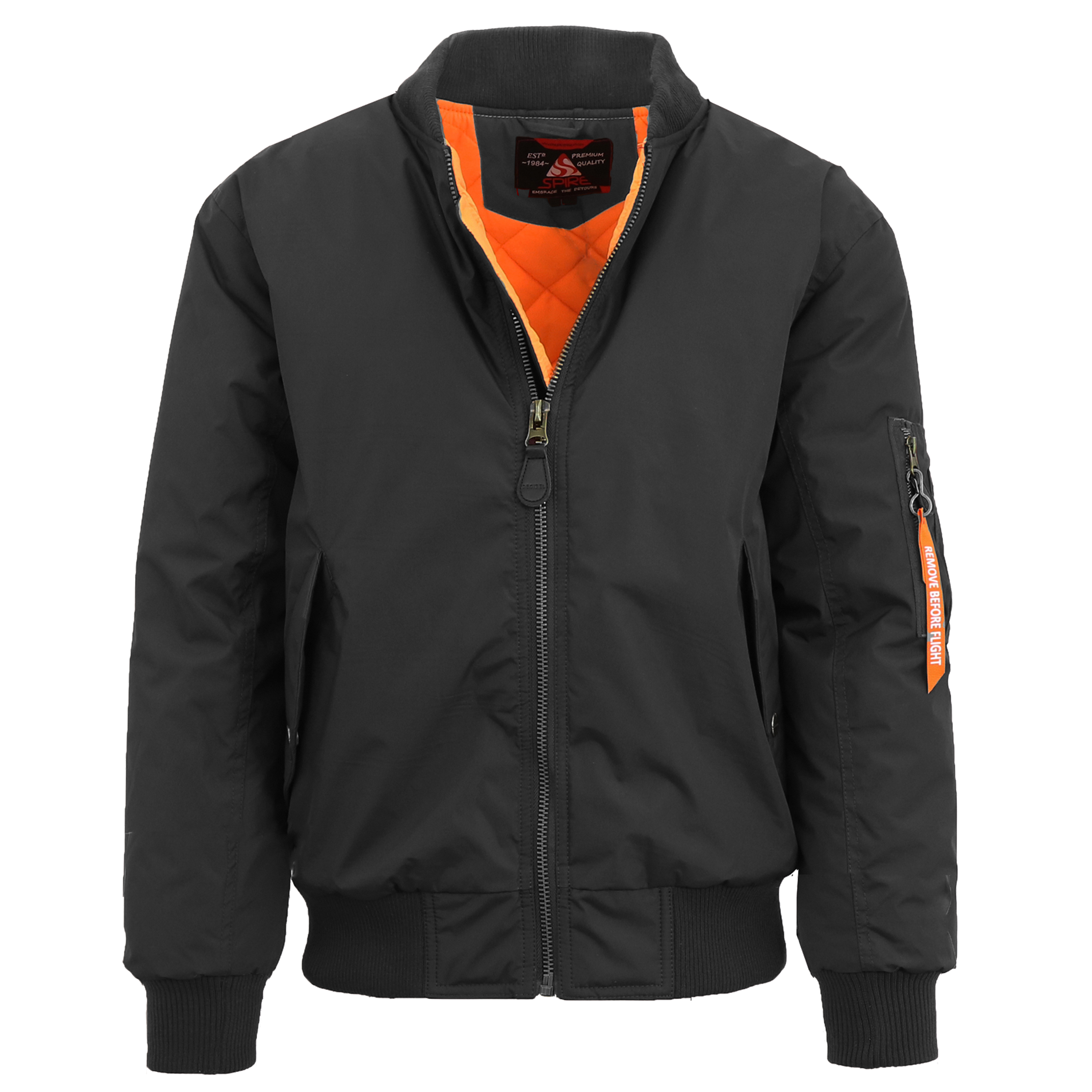 Mens Heavyweight Flight Bomber Jacket - Gallery 13