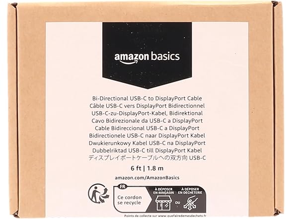 Amazon Basics USB-C to DisplayPort Cable