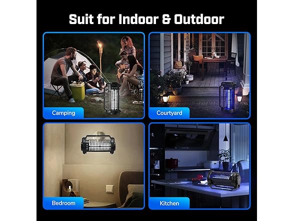 HeptaTree W1221 Portable Solar Powered Bug Zapper