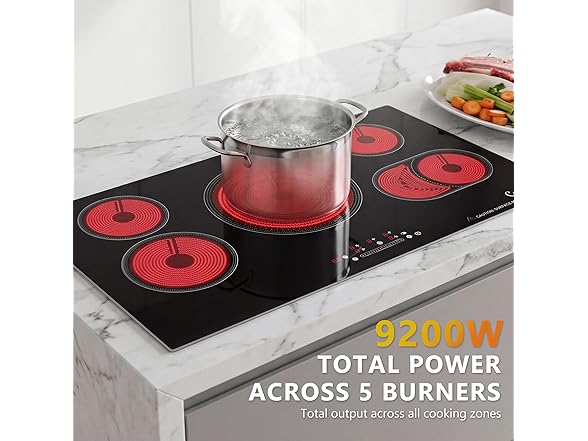 Cusinesync 5 burner Electric Cooktop