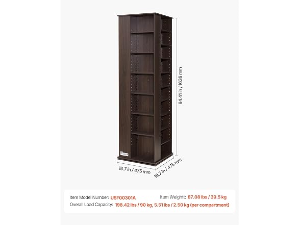 Media Storage Cabinet, CD Rack Tower