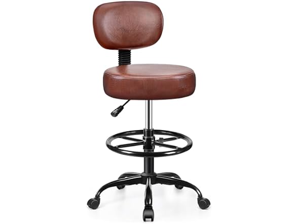 Brick Attic Drafting Chair with Backrest – Adjustable Foot R (Open Box)