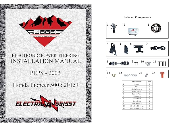 Rugged Front Electric Power Steering Kit
