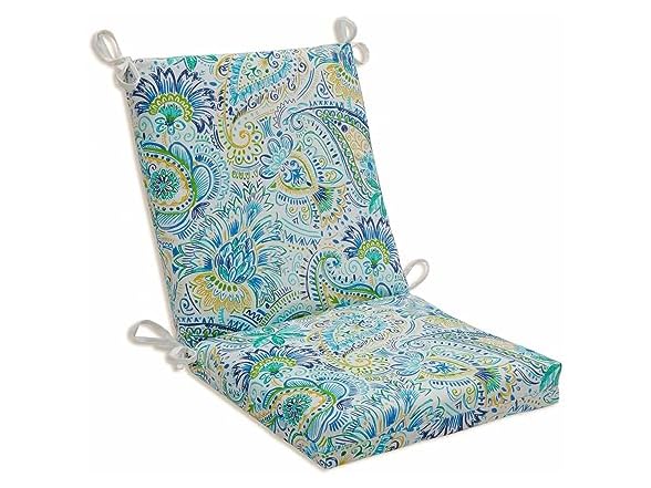 Pillow Perfect Paisley Solid Back 1pc Chair Cushion