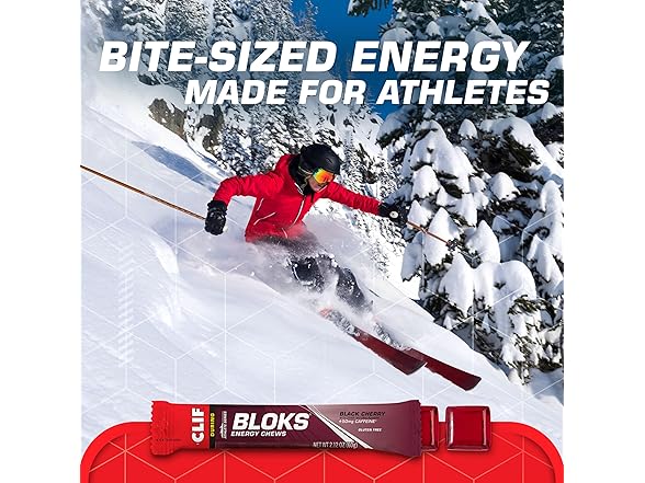 18CT CLIF BLOKS - Black Cherry Flavor with Caffeine