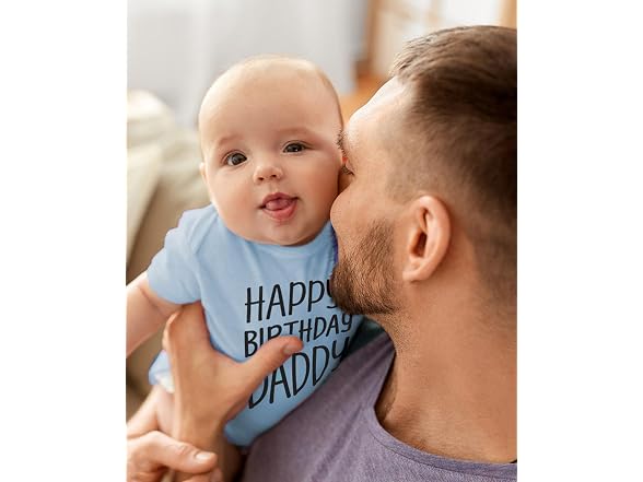 Tstars (Newborn) Happy Birthday Daddy Bodysuit