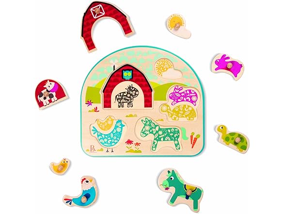 B. toys – 4 Wooden Peg Puzzles