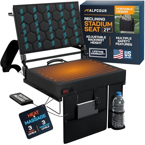 Alpcour Folding HM Reclining Stadium Seat - Blk