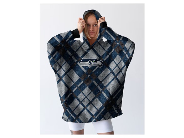 NFL Sherpa Flannel Hoodie Blanket - Choose Team