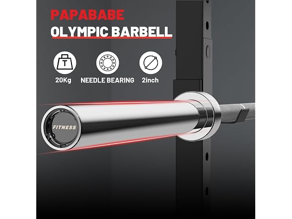 PAPABABE 7ft Barbell 45lb Olympic Barbell