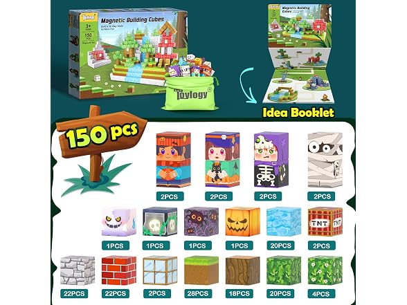 Toylogy 150PCS Magnetic Blocks