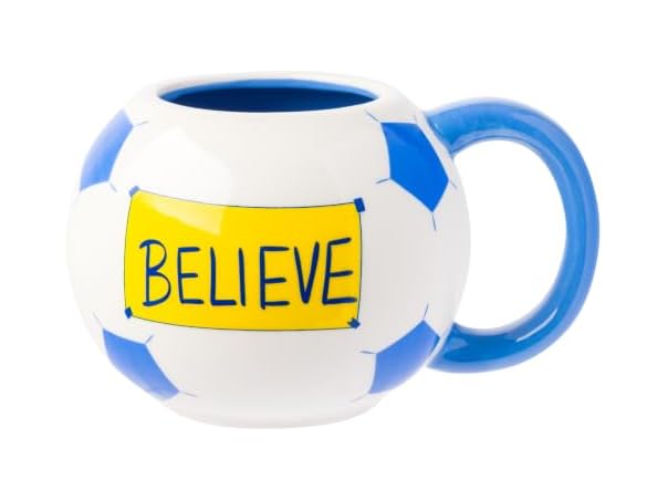 $12.99, Was $27, 51% Off! Ted Lasso Believe Soccer Ball, 3D Sculpted Mug, 20oz dealfomo