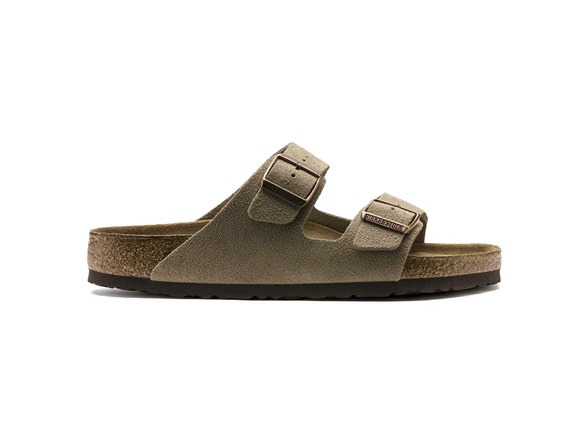 Birkenstock Unisex Arizona Sandal SFB Suede Taupe